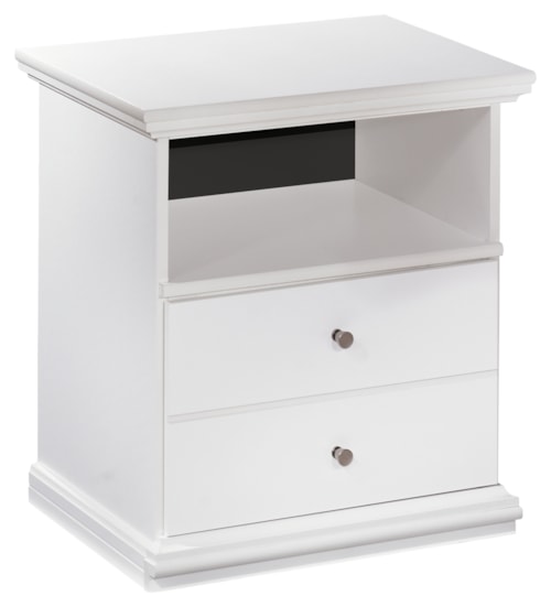Casual One Drawer Nightstand with Shelf