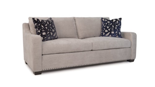 Customizable Sofa with Track Arms and Nailheads