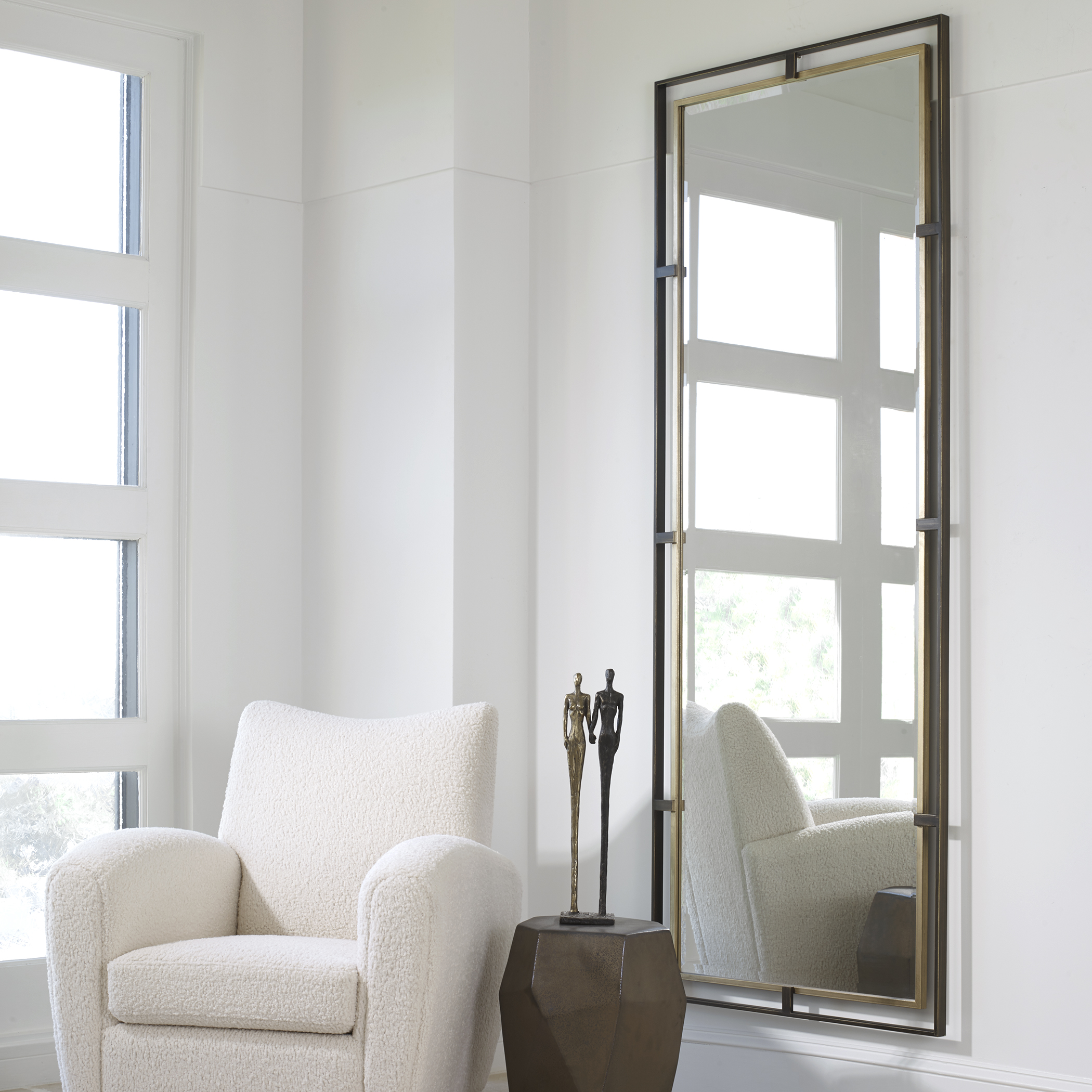 Carrizo Tall Bronze &amp; Gold Mirror