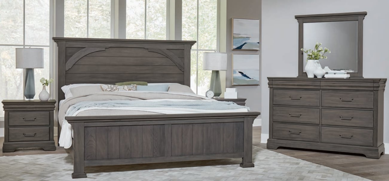 Vaughan Bassett Vista 772669966722MS2 Transitional King Mansion Bed