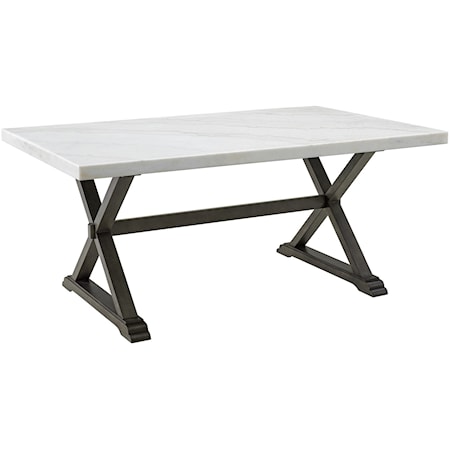 Dining Table with White Marble Top