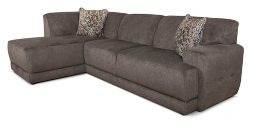 Casual 2-Piece Sectional Sofa with Left Facing Chaise