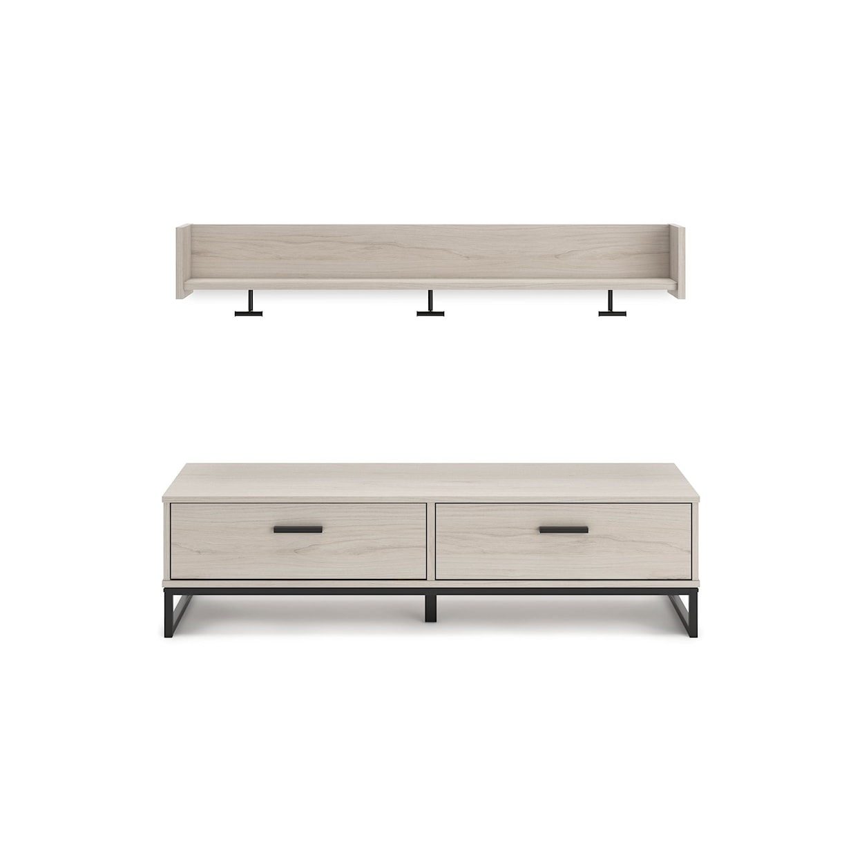 Ashley Signature Design Socalle Bench with Coat Rack