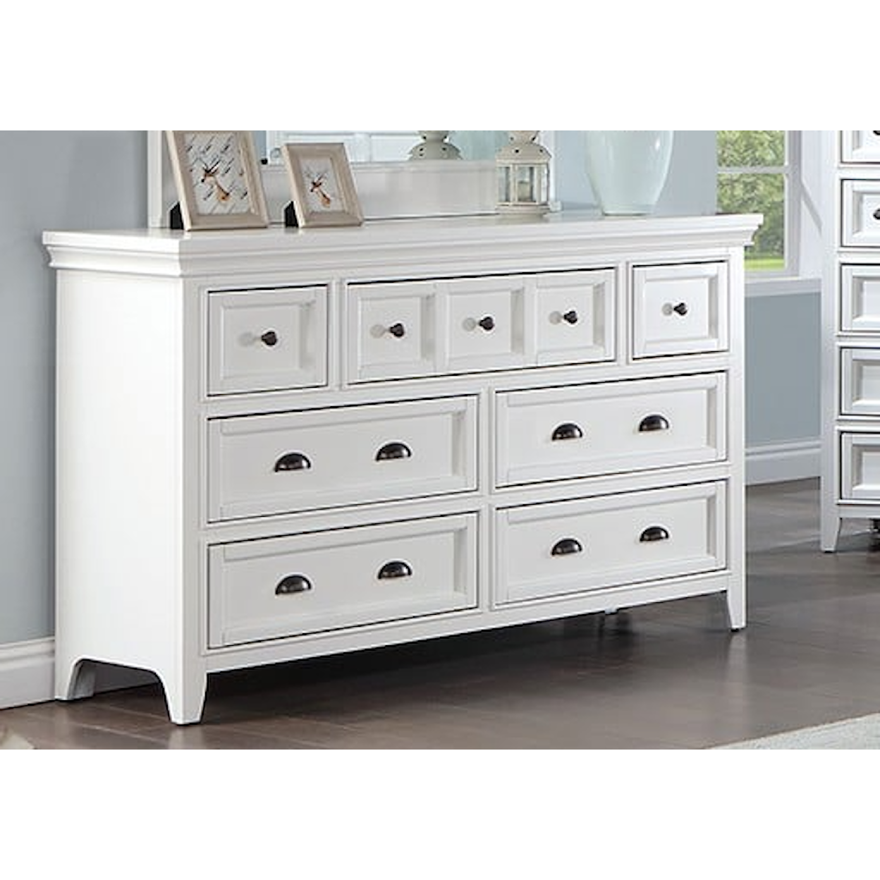 Furniture of America - FOA CASTILE 7-Drawer White Dresser