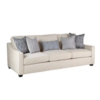 Dakota Transitional Sofa with Slope Arms - Sand