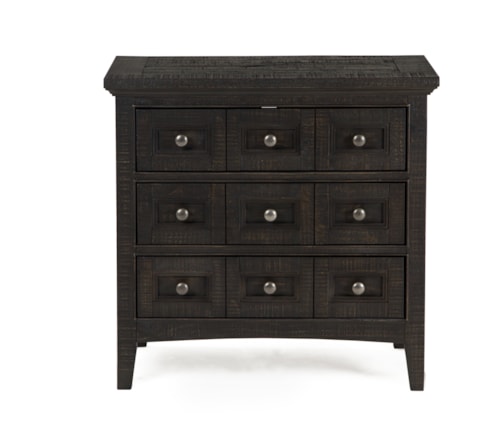 Traditional 3-Drawer Nightstand with Felt-Lined Top Drawer