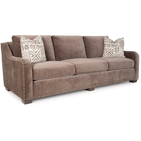 Customizable Sofa with English Arms and Nailheads