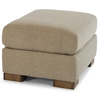 Contemporary Ottoman with Luxury Cushion