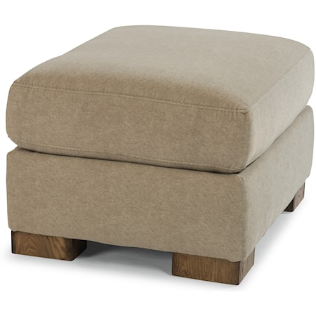 Contemporary Ottoman with Luxury Cushion