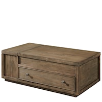 Modern Rustic Lift-Top Coffee Table in Toasted Acacia Finish
