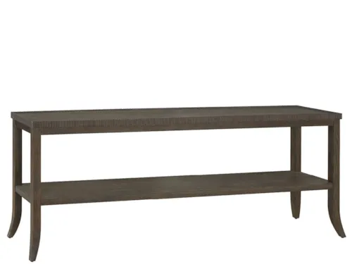 Transitional Rectangular Console Table with Shelf