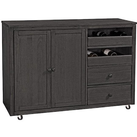 Transitional Wine and Storage Cabinet