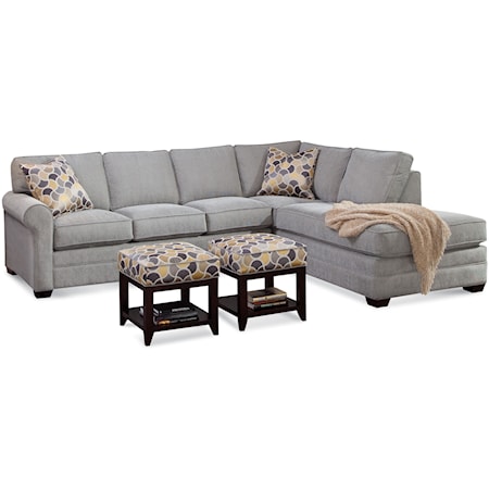 2-Piece Bumper Sectional Sofa