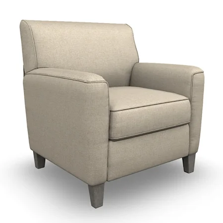 Contemporary Club Chair with Reversible Cushion