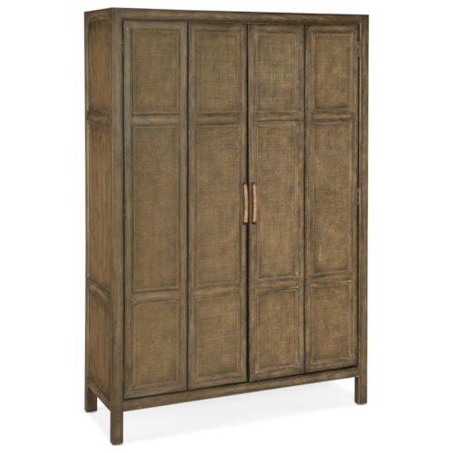Coastal 2-Door Bar Cabinet with Wine Storage