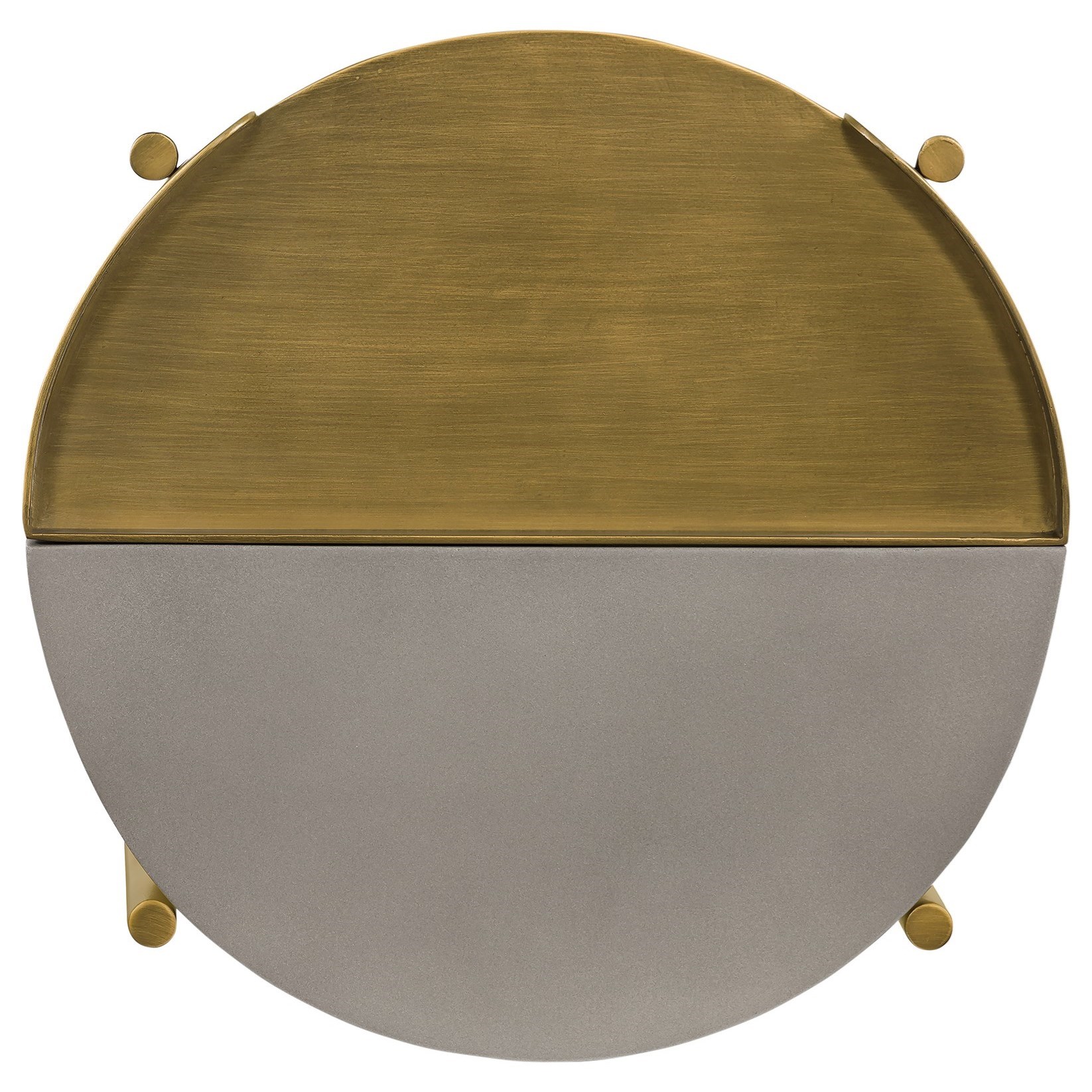 Armen Living Dua- Concrete End Table