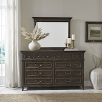 Traditional 8-Drawer Dresser & Mirror Set