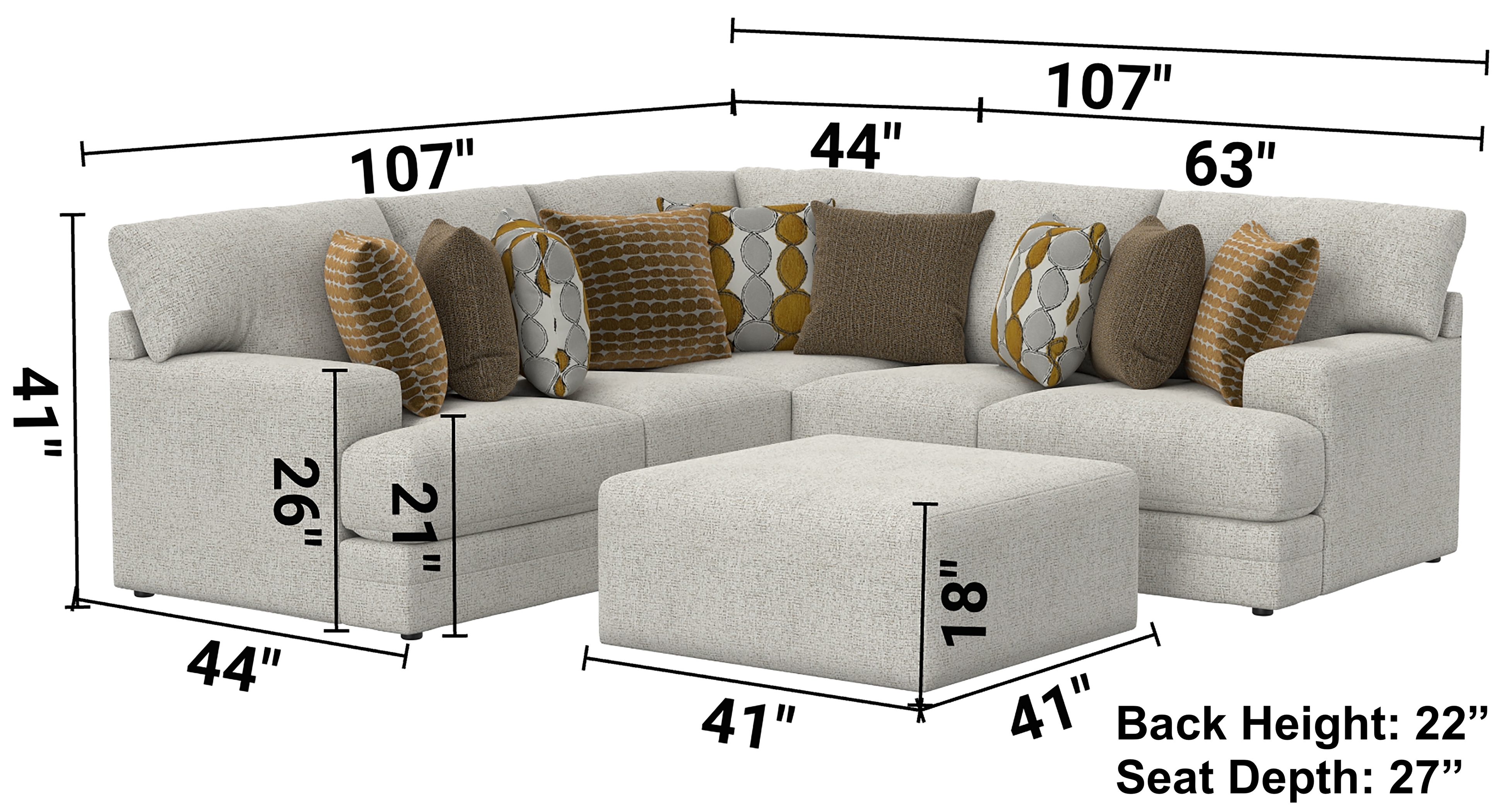 Jackson Furniture Tori 2-Piece Sectional Sofa