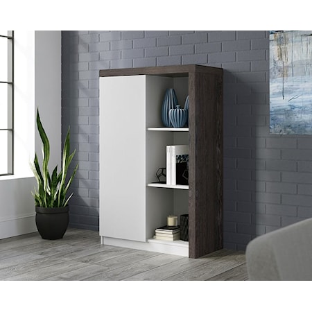 Contemporary One-Door Storage Cabinet with  Adjustable Shelving