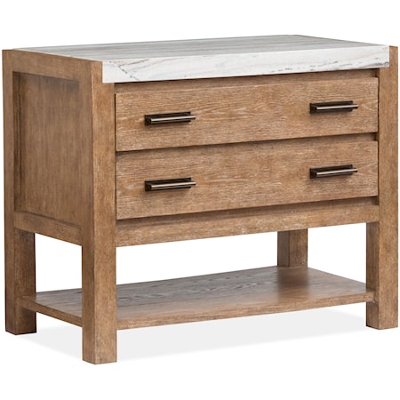 2-Drawer Open Nightstand