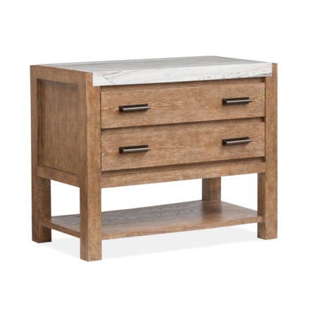 2-Drawer Open Nightstand