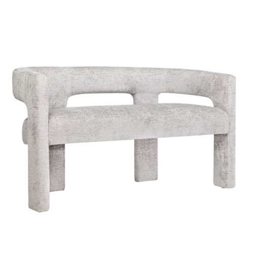 Contemporary Accent Bench with Open Back