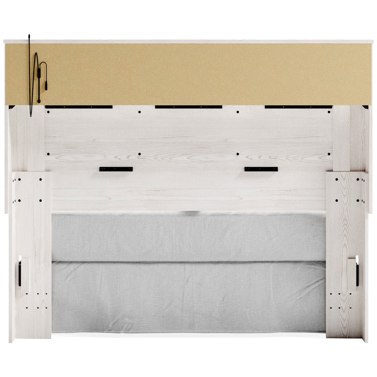 Michael Alan Select Altyra Queen Upholstered Panel Bookcase Headboard