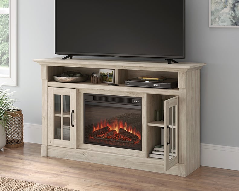 Sauder Misc Entertainment Fireplace TV Credenza