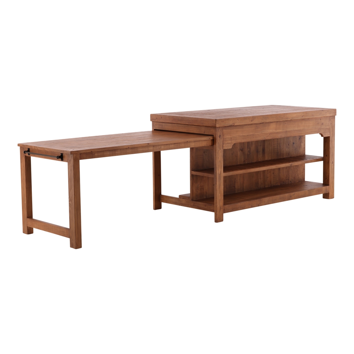 Furniture Classics Montana 2-Shelf Kitchen Island with Extendable Table