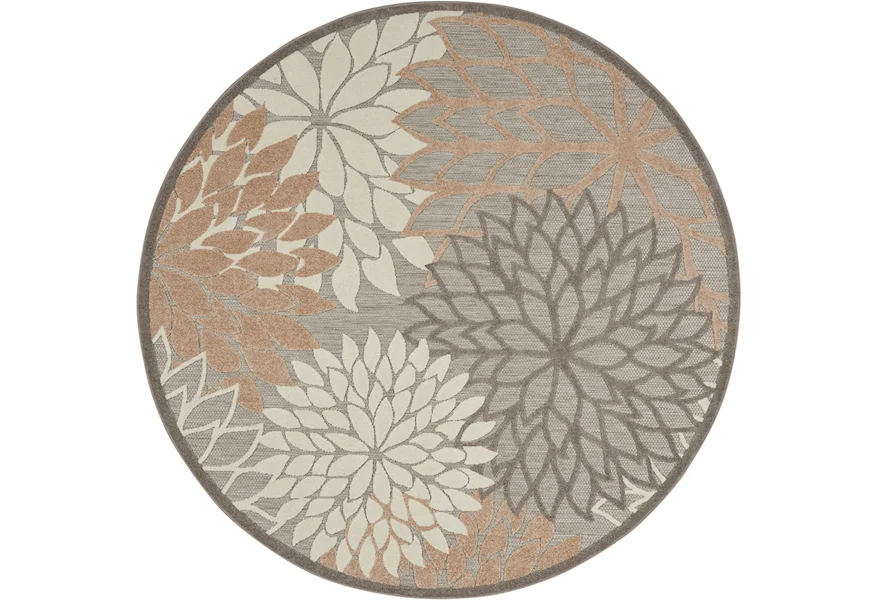 Aloha 4' Round  Rug by Nourison at Home Collections Furniture