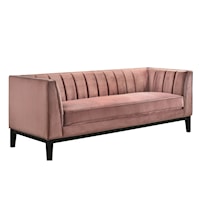Contemporary Sofa with Channel Back