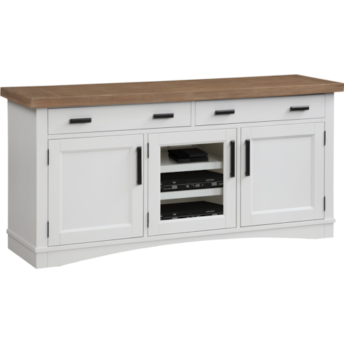 Farmhouse TV Console with Cord Management