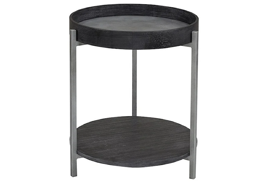 City Limits Round End Table by Trisha Yearwood Home Collection by Klaussner at Powell's Furniture and Mattress