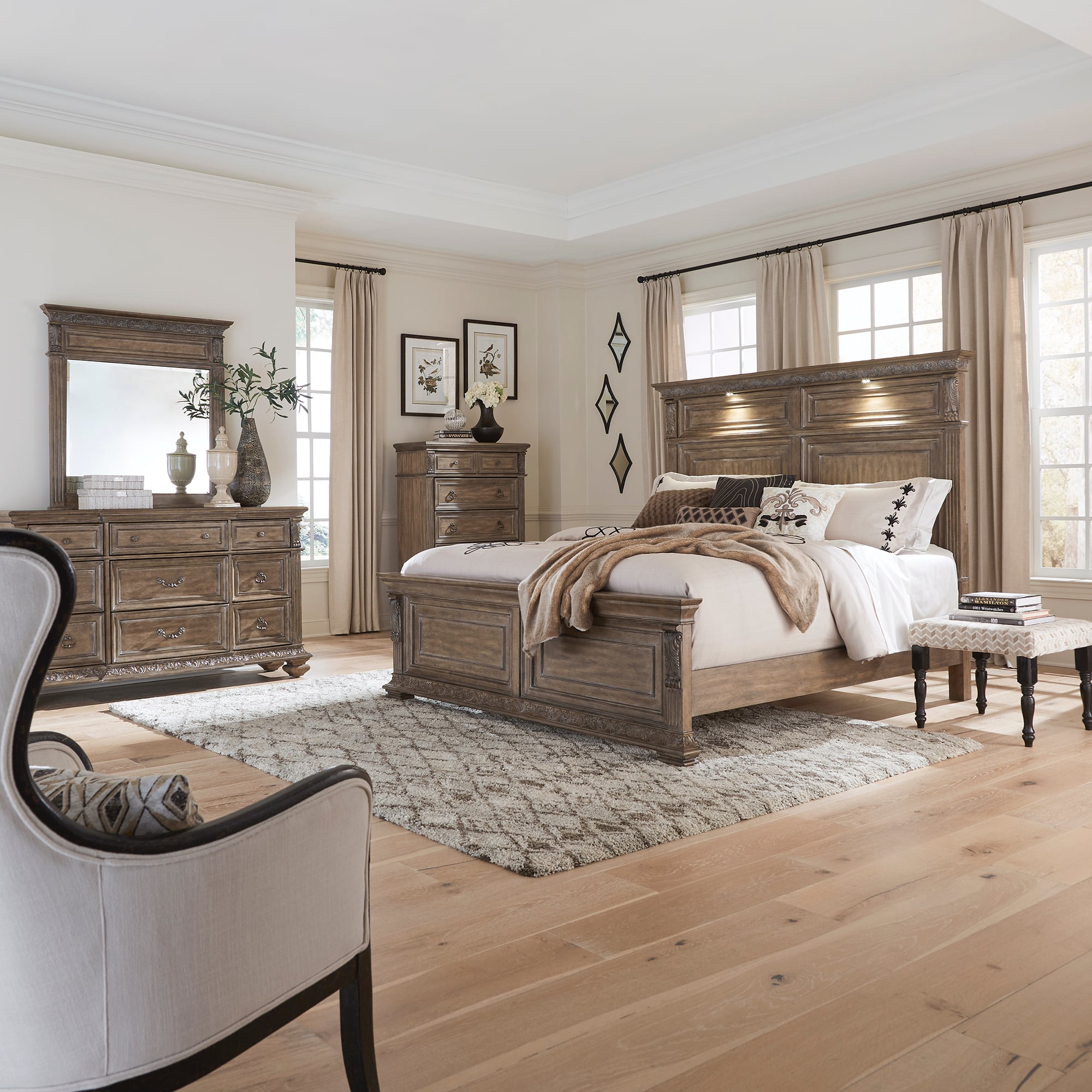 King bedroom deals sets farmhouse style