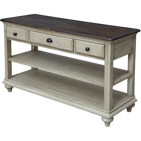 3-Drawer Sofa Table