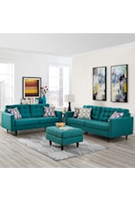 Modway Empress Empress Contemporary Upholstered Tufted Sofa - Teal