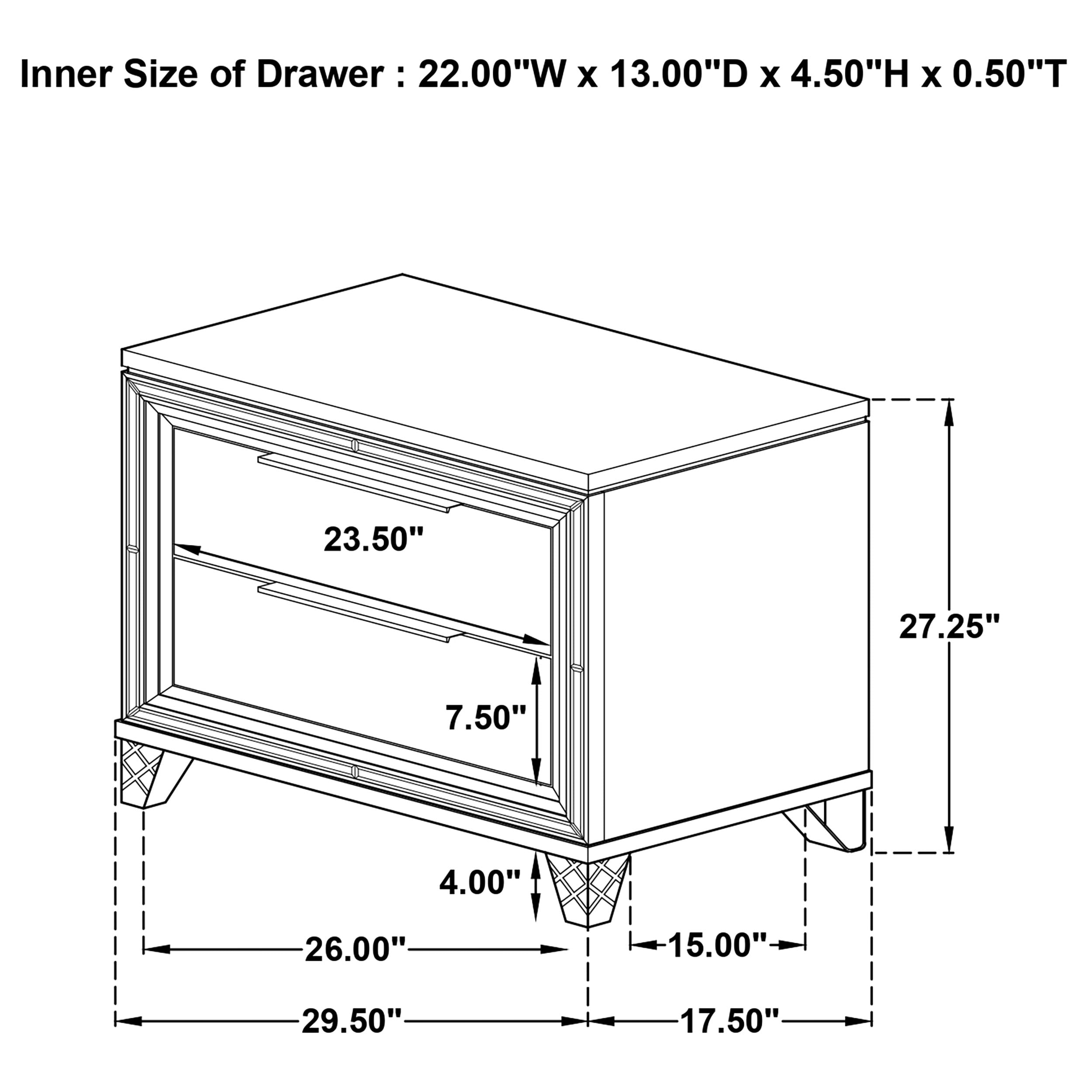 Coaster Marmore Marmore Nightstand
