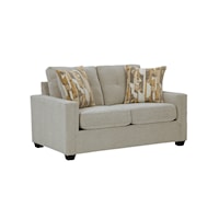 Standard Transitional Loveseat with Tapered Legs