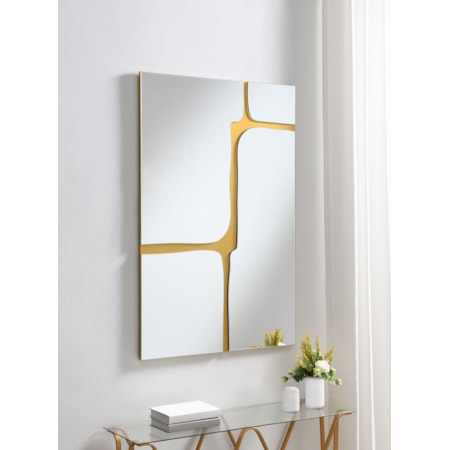 32 x 47 Inch Kintsugi Style Wall Mirror