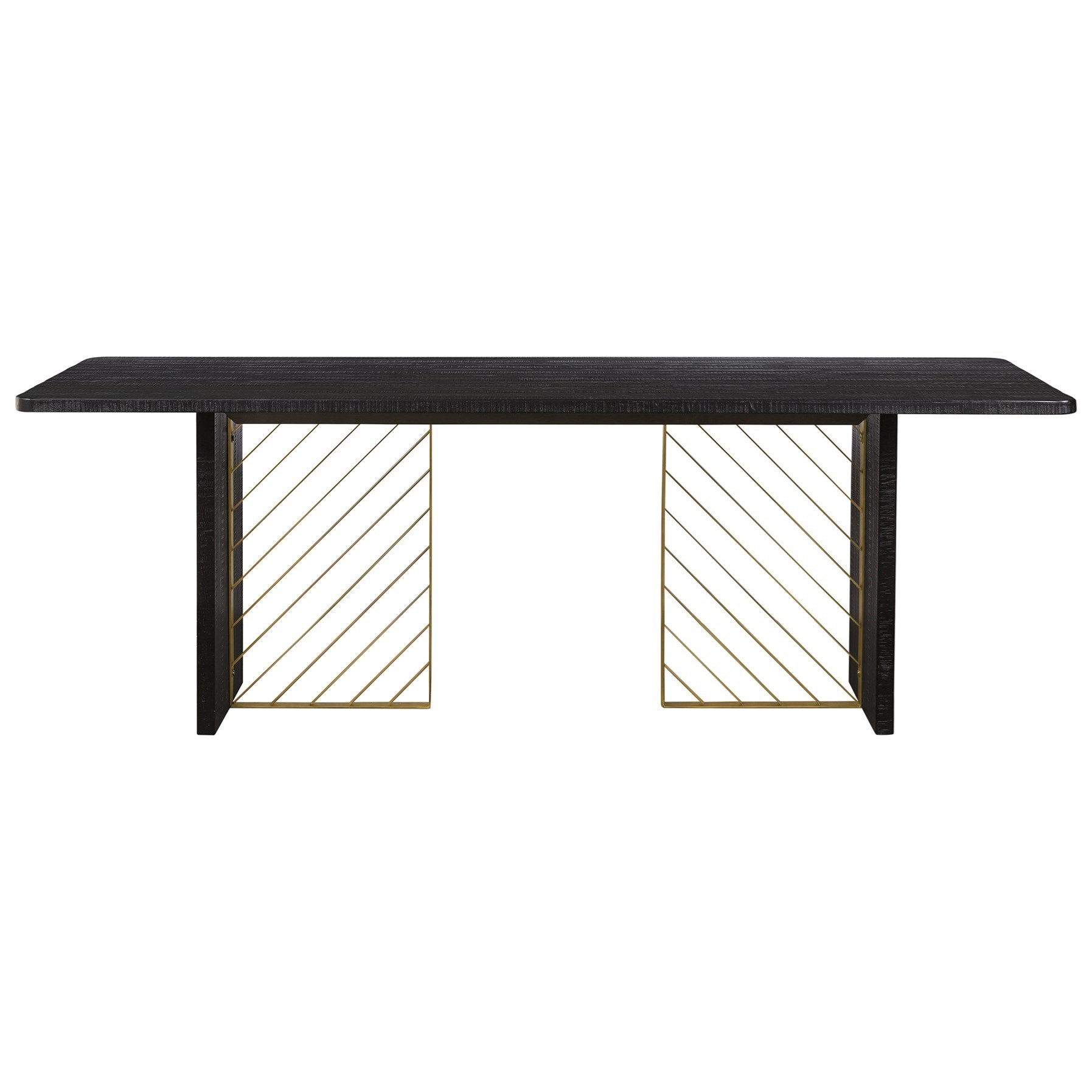 Armen Living Monaco- Dining Table with Brass Accents