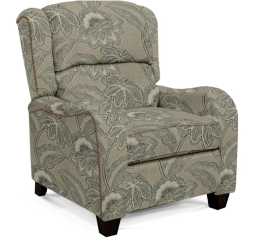 Traditional Push Back Recliner with Nailhead Trim