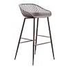 Moe's Home Collection Piazza Piazza Outdoor Barstool Grey-M2