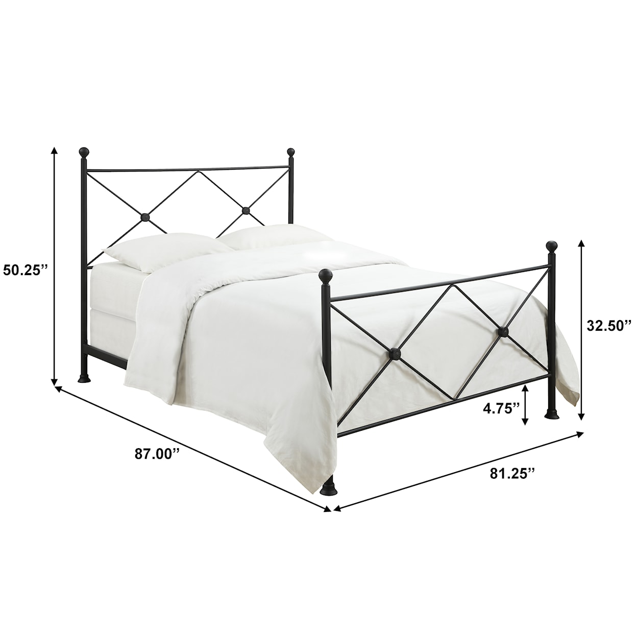 Accentrics Home Fashion Beds Metal Bed