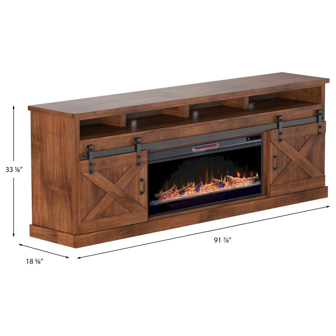 Legends Furniture Farmhouse 92" Fireplace Console
