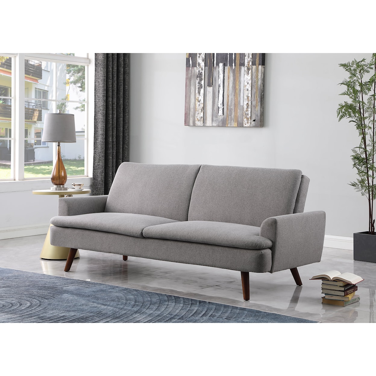 New Classic Burton Burton Sofa Bed-Gray