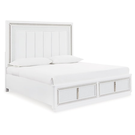 King Upholstered Storage Bed