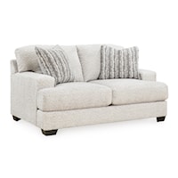 Contemporary Loveseat in Textured Fabric