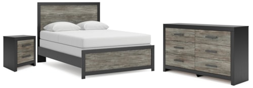Queen Panel Bed, Dresser And Nightstand