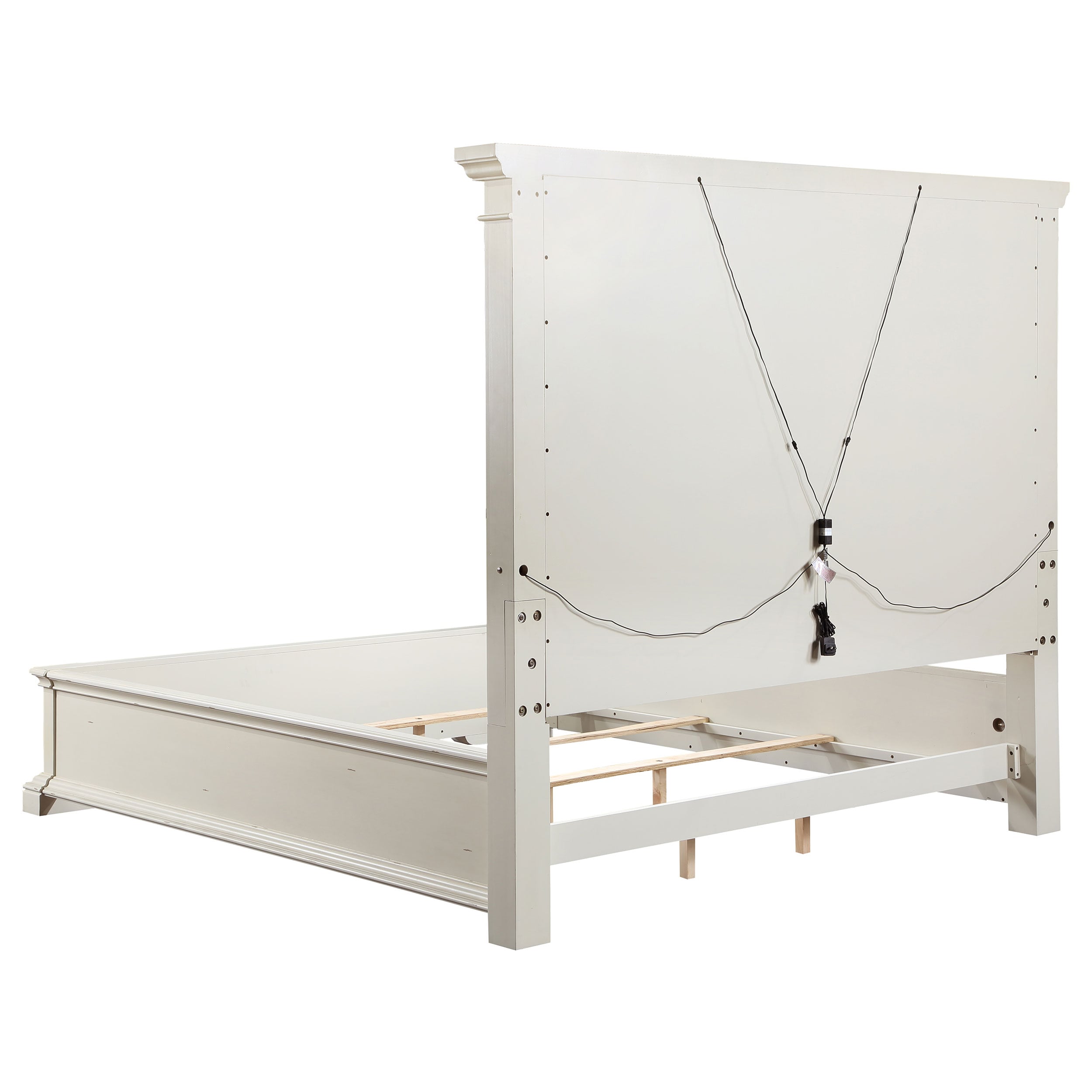 Evelyn King Panel Bed w/ Headboard Lighting