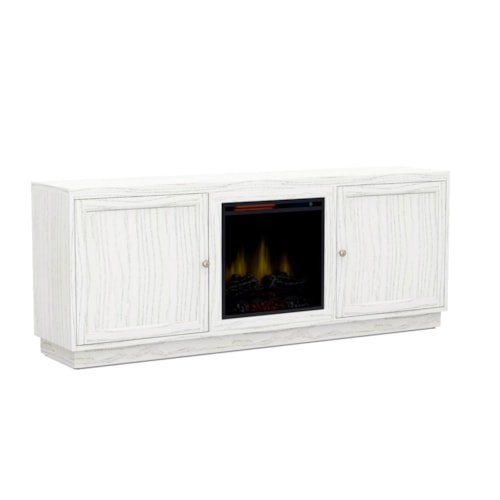 Transitional 70" Wide Customizable Low Profile TV Console with Fireplace